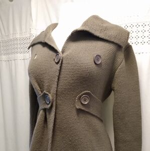 Paolo Casalini Knitted Cardigan Sweater Medium Woman green